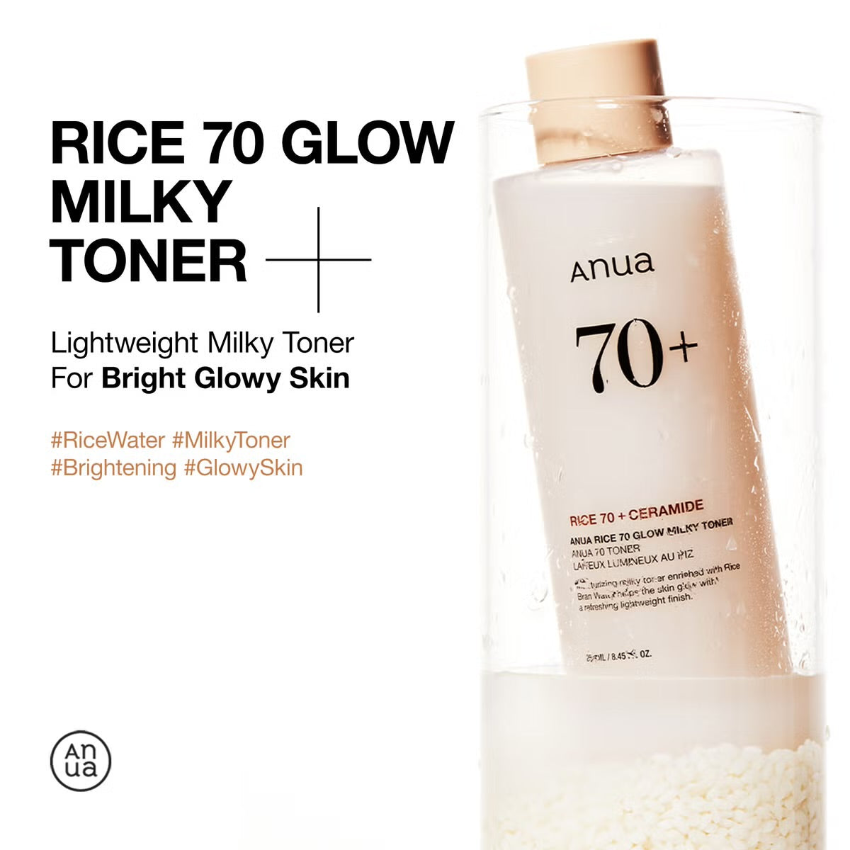 Anua Rice 70 Glow Milky Toner – Toner Lacté Éclat & Hydratation 250 ml