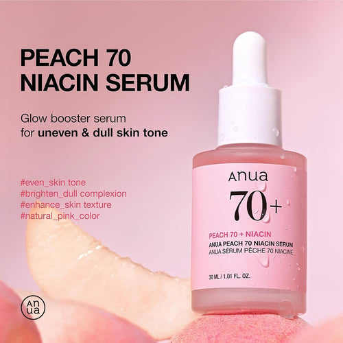 Anua Peach 70 Niacin Serum – Sérum Éclat à la Pêche & Niacinamide 30 ml