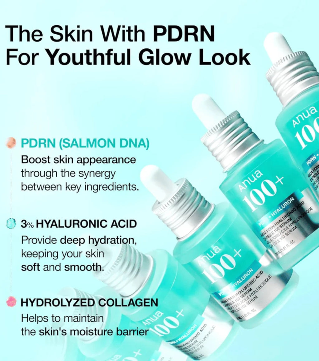 Anua PDRN Hyaluronic Acid Capsule 100 Serum – Sérum Hydratant & Repulpant 30 ml