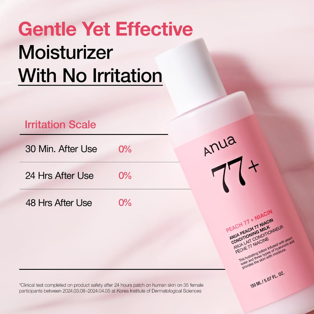 Anua Peach 77 Niacin Conditioning Milk – Lait Hydratant Éclat à la Pêche 150 ml