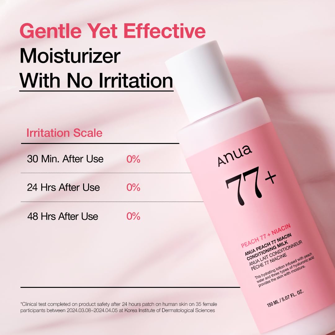 Anua Peach 77 Niacin Conditioning Milk – Lait Hydratant Éclat à la Pêche 150 ml