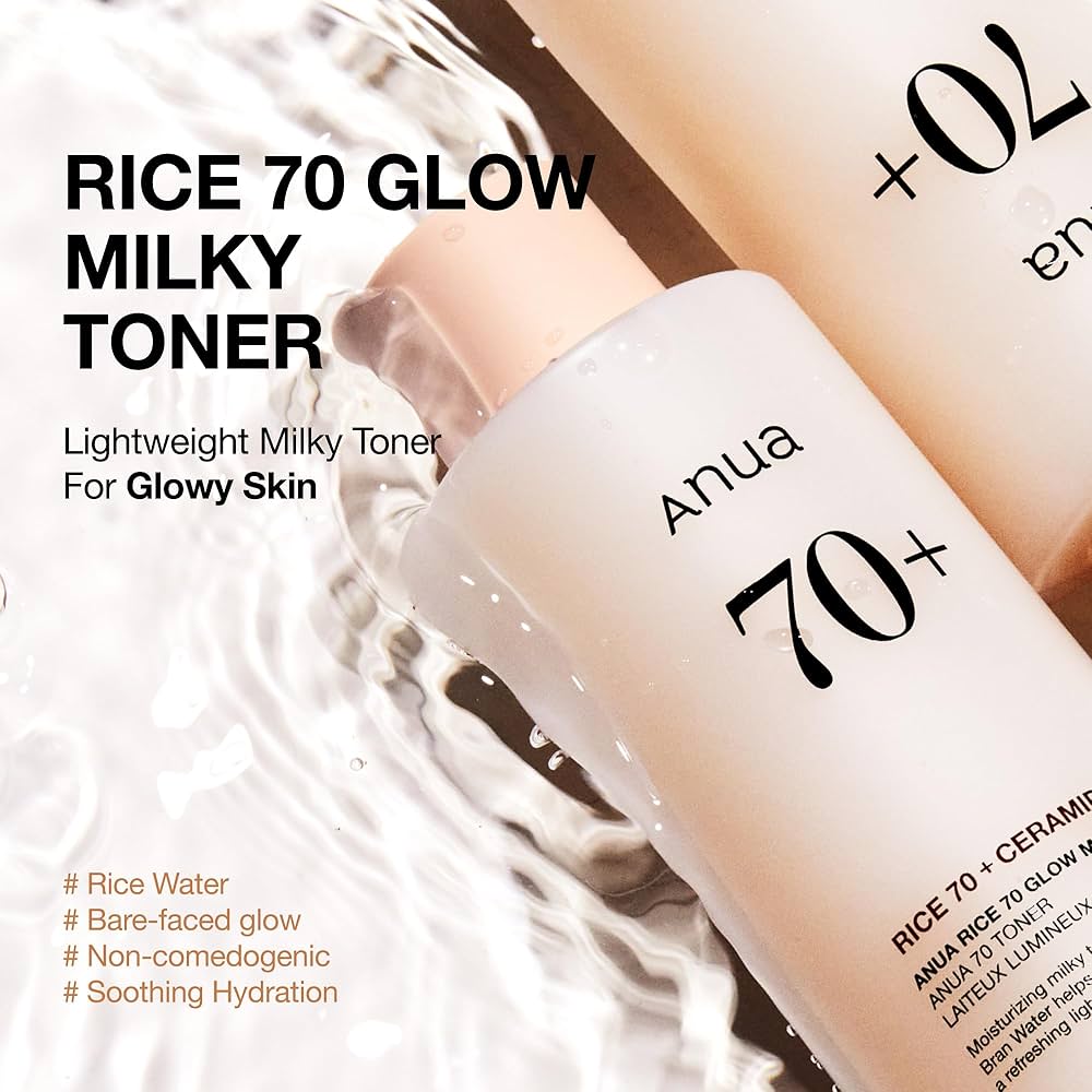 Anua Rice 70 Glow Milky Toner – Toner Lacté Éclat & Hydratation 250 ml