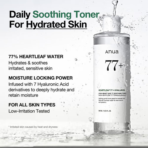 Anua Heartleaf 77 Soothing Toner – Toner Apaisant & Hydratant 250 ml